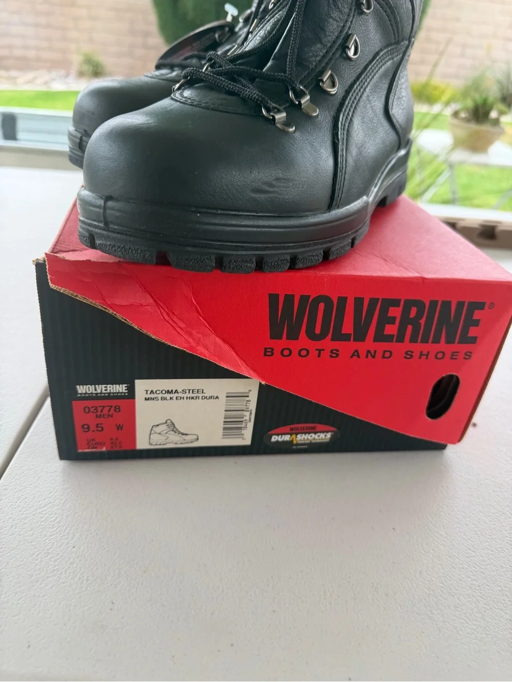 Wolverine Black Leather Men's Work Boots